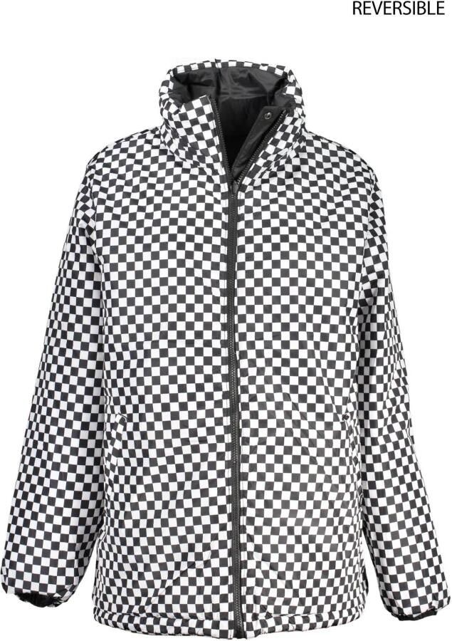 Vans Omkeerbare Waterdichte Nylonjas met Borduursel Black Dames