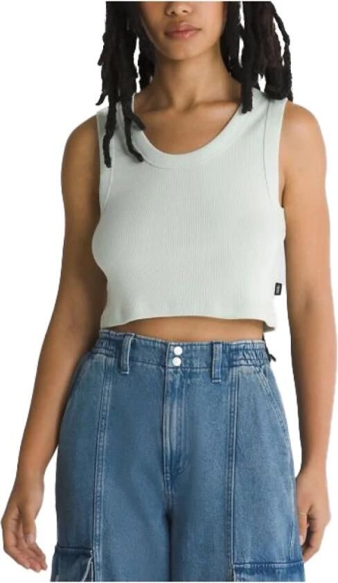 Vans Rib Tank Top Green Dames - Foto 2