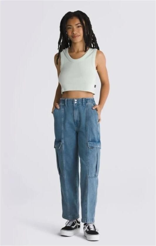 Vans Rib Tank Top Green Dames