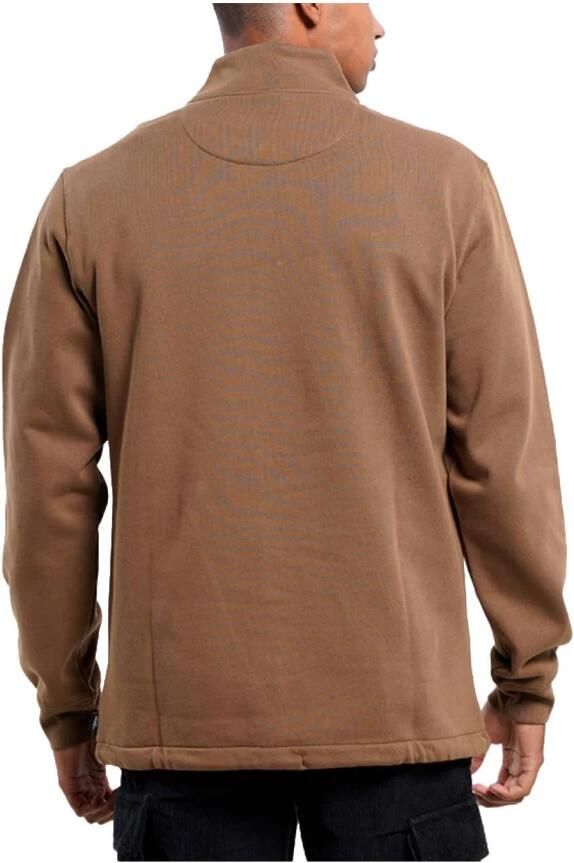 Vans Heren Versa Standard Crew Zip Sweatshirt Brown Heren - Foto 2