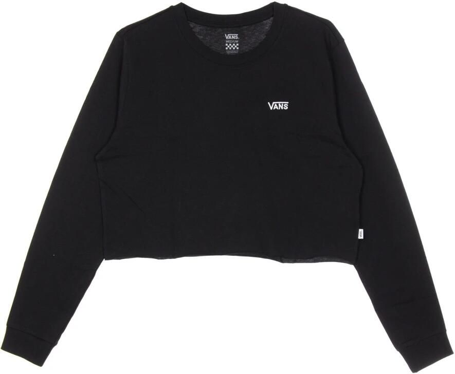 Vans Zwart Lang Mouw Crop T-shirt Black Dames
