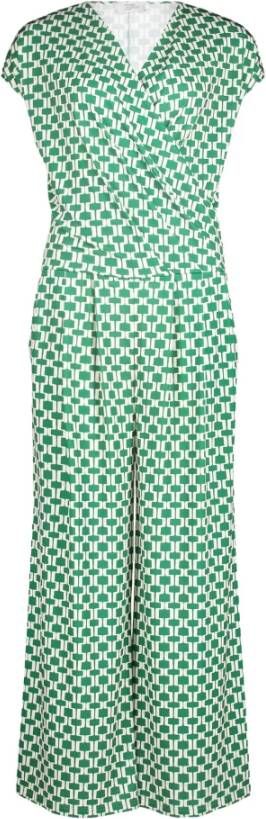 Vera Mont Elegante mouwloze jumpsuit met V-hals Green Dames