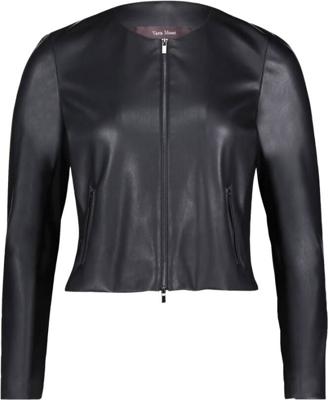Vera Mont Leather Jackets Zwart Dames