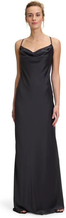 Vera Mont Avondjurk met watervalhalslijn Black Dames