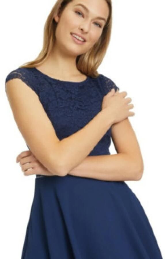 Vera Mont Blauwe Elegante Jurk Blue Dames - Foto 2