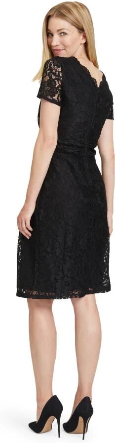 Vera Mont Bloemen Kant Bodycon Jurk Black Dames - Foto 4