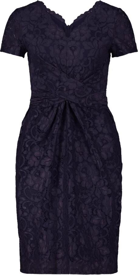 Vera Mont Bloemen Kant Bodycon Jurk Blue Dames - Foto 3