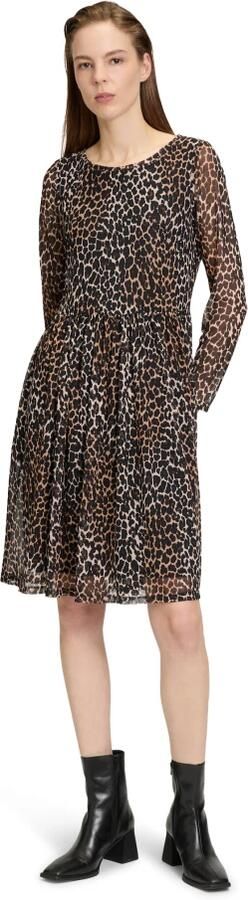 Vera Mont Bloemen Maxi Jurk met Gerimpeld Detail Brown Dames - Foto 3