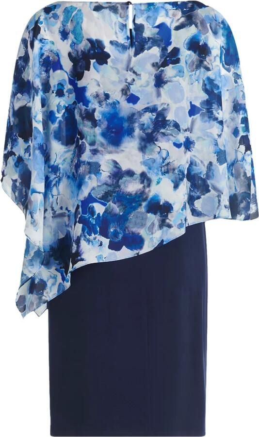 Vera Mont Knielange cocktailjurk in dubbele-laagjeslook