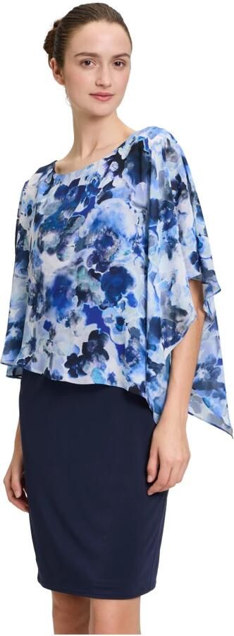 Vera Mont Knielange cocktailjurk in dubbele-laagjeslook - Foto 3