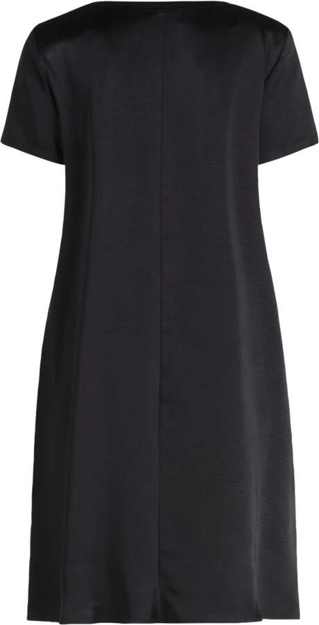 Vera Mont Casual Satin Dress with Ribbed Cuffs Black Dames - Foto 4