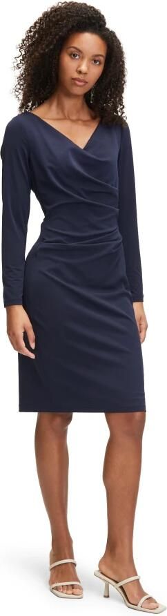 Vera Mont Knielange cocktailjurk met draperingen - Foto 4