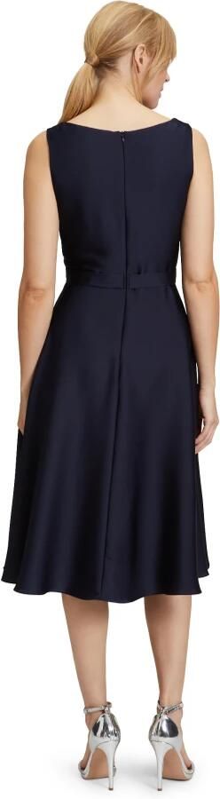 Vera Mont Cocktailjurk met watervalhals Blue Dames - Foto 3