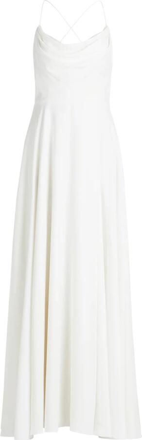 Vera Mont Elegant Avondjurk met Watervalhalslijn White Dames - Foto 5