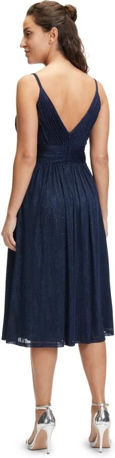 V.M. Knielange cocktailjurk met spaghettibandjes - Foto 2