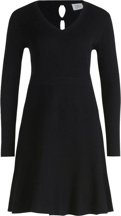 ROBE LÉGÈRE Knielange gebreide jurk met V-hals - Foto 4