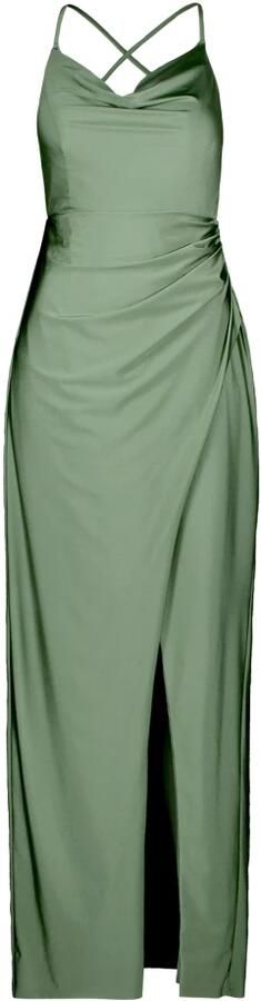 Vera Mont Elegante Avondjurk met Gerimpelde Taille Green Dames - Foto 4