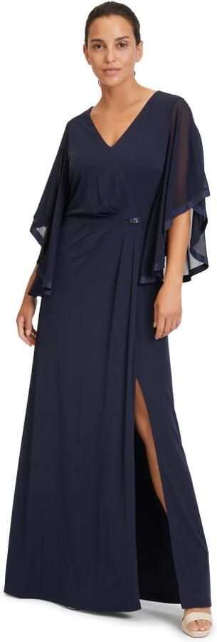 Vera Mont Elegante Avondjurk met Vlindermouwen Blue Dames - Foto 2