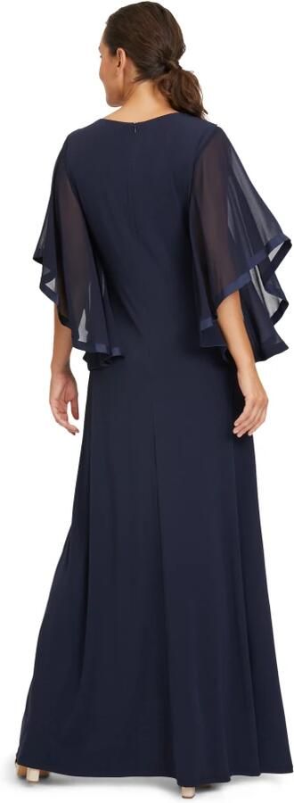 Vera Mont Elegante Avondjurk met Vlindermouwen Blue Dames