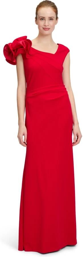 Vera Mont Elegante Avondjurk met Volant-Plooien Red Dames - Foto 3