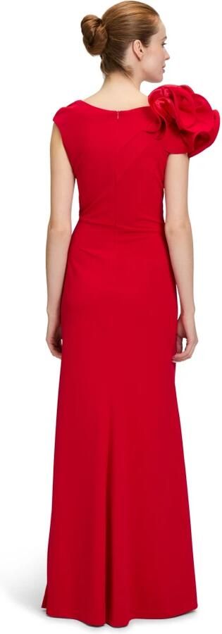 Vera Mont Elegante Avondjurk met Volant-Plooien Red Dames