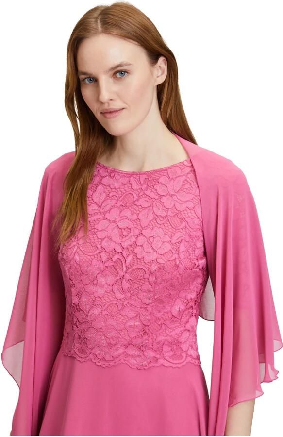 Vera Mont Elegante Chiffon Stola met Ruche Pink Dames - Foto 2