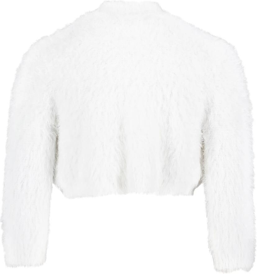 Vera Mont Elegante Gebreide Bolero met Franjes White Dames