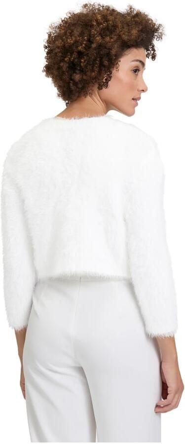 Vera Mont Elegante Gebreide Bolero met Franjes White Dames - Foto 3