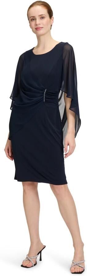 Vera Mont Elegante Gerimpelde Cocktailjurk Blue Dames - Foto 2