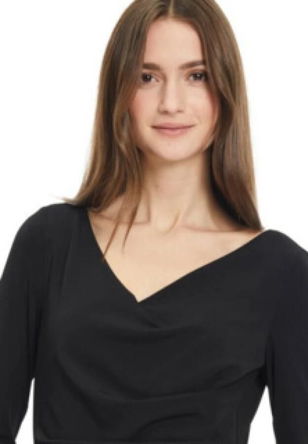 Vera Mont Knielange cocktailjurk met draperingen