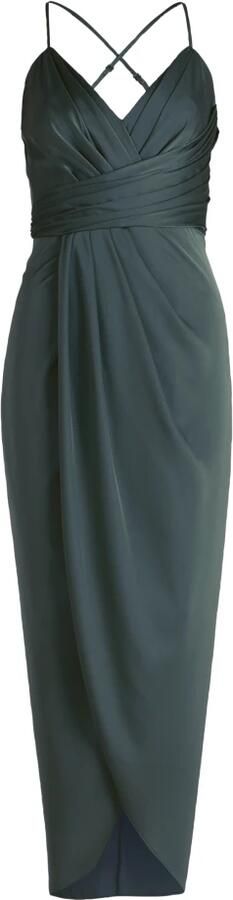 Vera Mont Elegante Satijnen Avondjurk met Ruches Green Dames - Foto 4