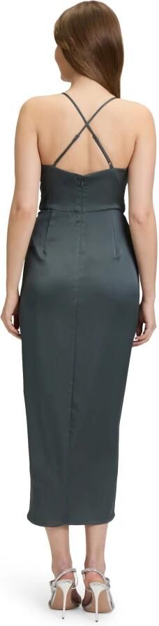 Vera Mont Elegante Satijnen Avondjurk met Ruches Green Dames - Foto 2