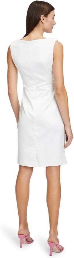 Vera Mont Elegante Satijnen Jurk met Plooien White Dames - Foto 3