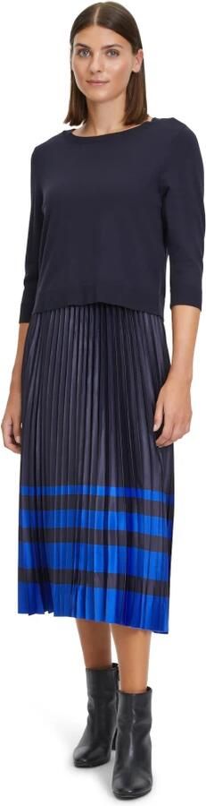 Vera Mont Gestreepte Midi Jurk Blue Dames - Foto 2