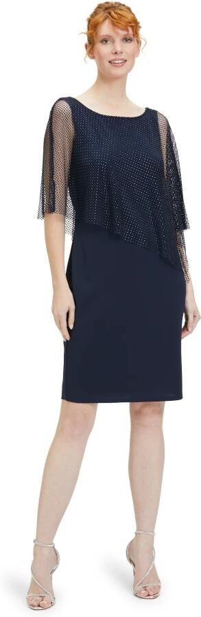 Vera Mont Knielange cocktailjurk met pailletten - Foto 3