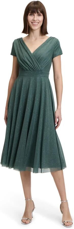 Vera Mont Knielange cocktailjurk in wikkellook - Foto 2