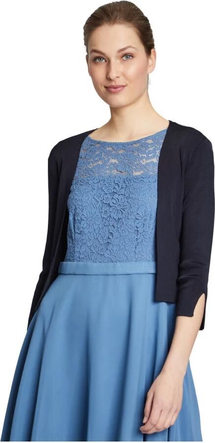 Vera Mont Glitter Gebreide Bolero Blue Dames