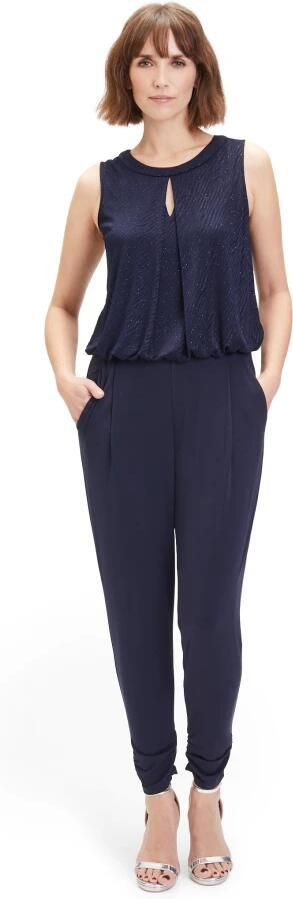 Vera Mont Glitter Mouwloze Jumpsuit Blue Dames - Foto 1