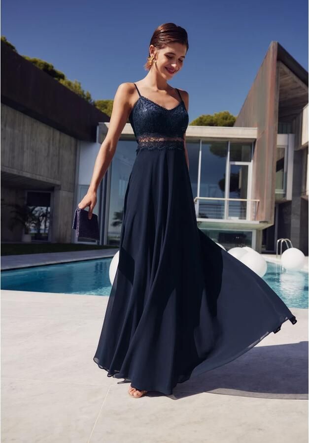 Vera Mont Paillettenversierde A-lijn Cocktailjurk Brown Dames