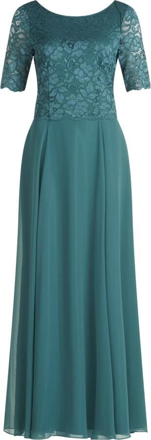 Vera Mont Kanten en chiffon cocktailjurk Green Dames - Foto 3