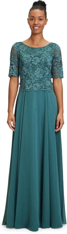 Vera Mont Kanten en chiffon cocktailjurk Green Dames - Foto 2