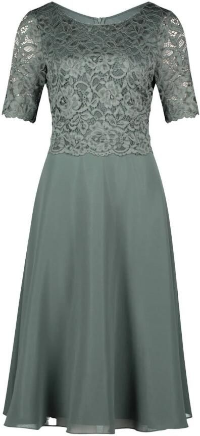 Vera Mont Korte Mouw Jurk Green Dames