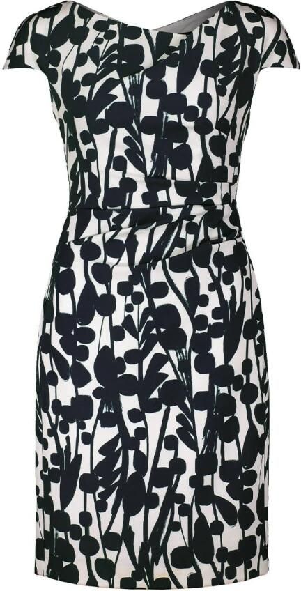 Vera Mont Knielange cocktailjurk met asymmetrische hals