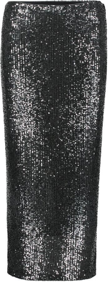 Vera Mont Pailletten Midi Rok met Elastische Taille Gray Dames - Foto 5