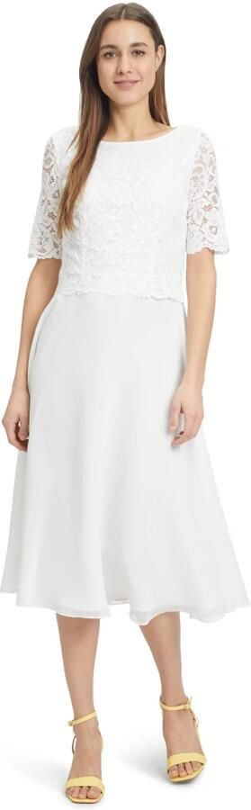 Vera Mont Cocktailjurk van gebloemd kant en chiffon - Foto 3