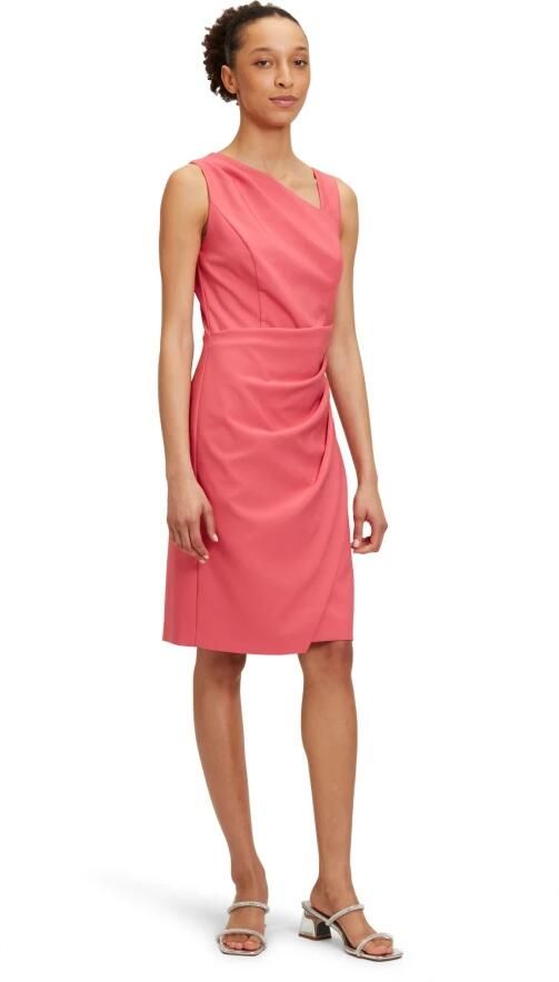 Vera Mont Knielange cocktailjurk met asymmetrische hals