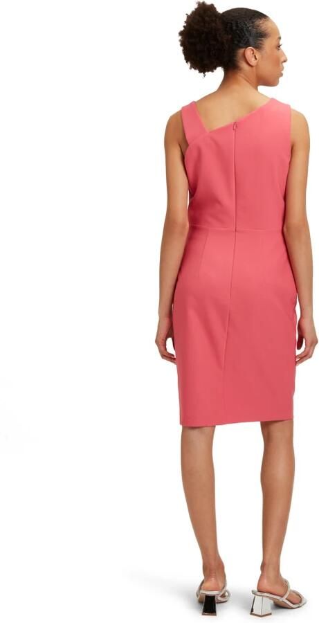 Vera Mont Knielange cocktailjurk met asymmetrische hals - Foto 2