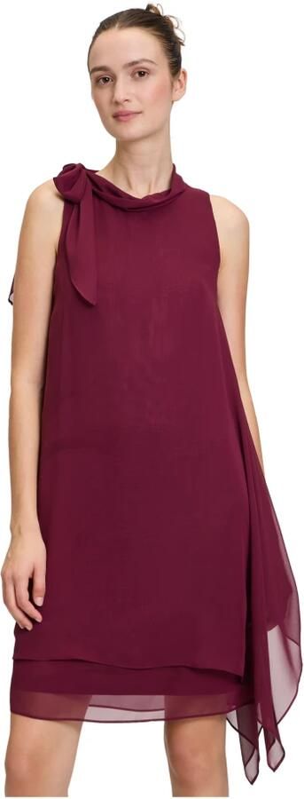 Vera Mont Knielange cocktailjurk met knoopdetail - Foto 2