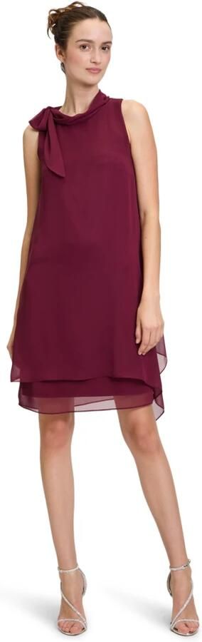 Vera Mont Knielange cocktailjurk met knoopdetail - Foto 4