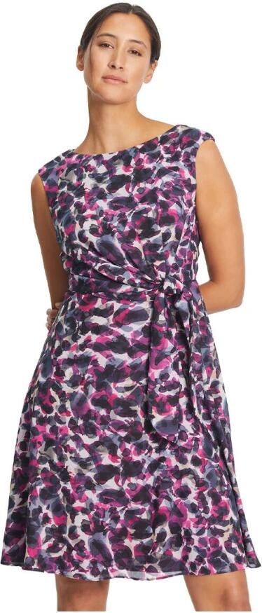 Vera Mont jurk met all over print zwart roze ecru - Foto 3